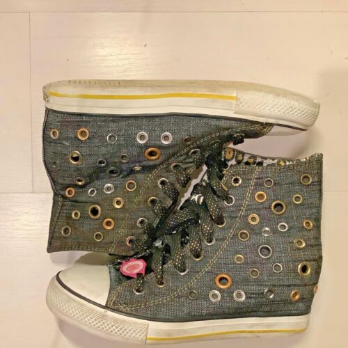 Skechers Daddy's Money Trainers Hi Top w/ Hidden Heel Brown Glitter Size 6 Rare - Picture 4 of 12