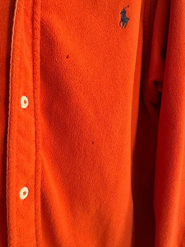 Camisa Polo Ralph Lauren De Colección Para Hombre Mediana Naranja Polar Botón Años 90 Y2K - Imagen 3 de 6