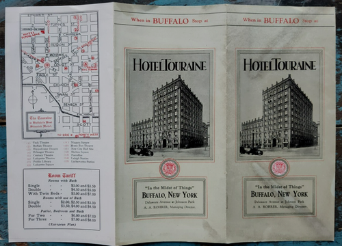 Folleto ilustrado de Hotel Touraine Buffalo NY 1920 - Imagen 2 de 3