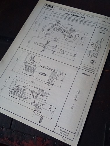 FANTIC SPRINTER 284 1983 SCHEDA Originale Omologazione ASI FMI MCTC - Foto 2 di 7