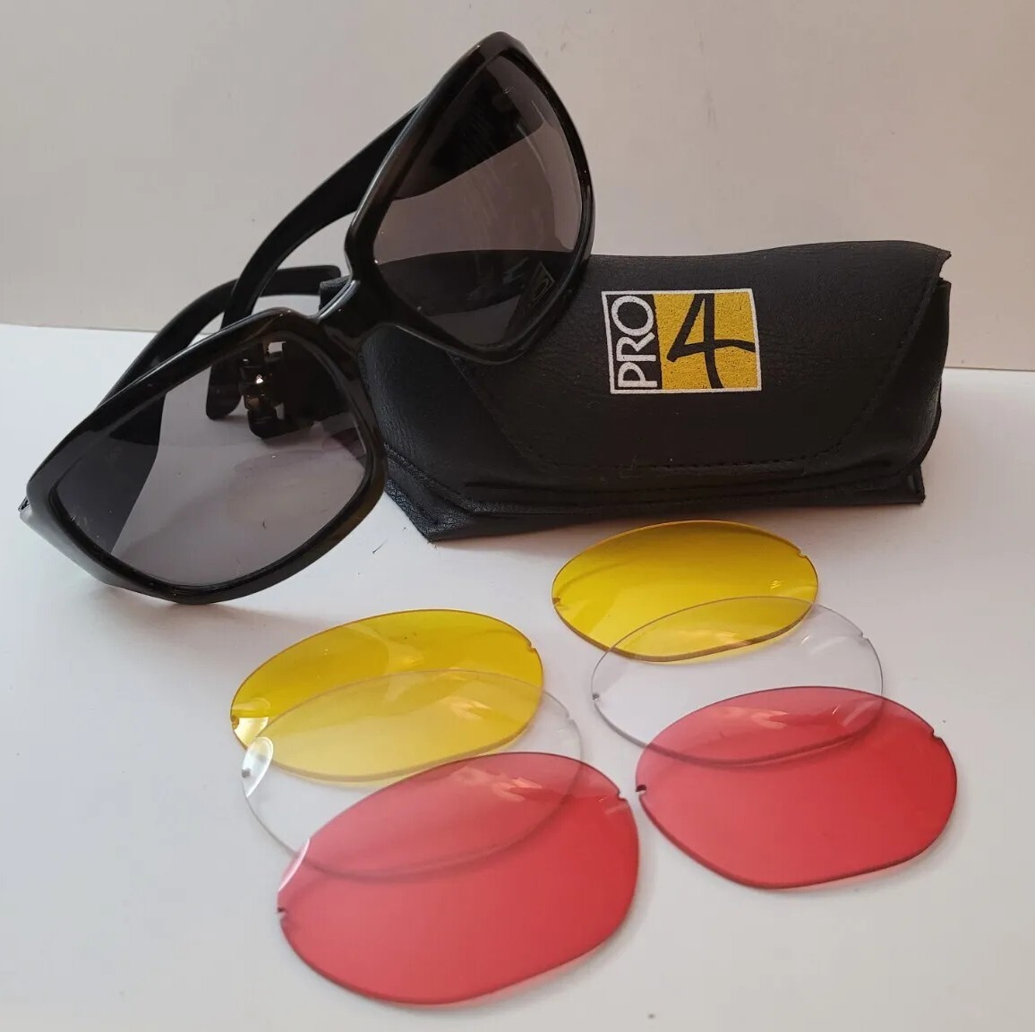 Pro Tactical Hunting Fishing Eyewear w/4 Sets of Interchangeable