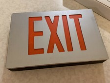 NEW Emergi-Lite BAPXNR1 Aluminum LED Exit Sign Red Single-Sided 120/277 VAC