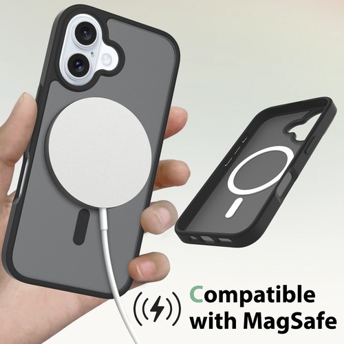 Für iPhone 16 Pro Max 16e Stoßfest Durchsichtig Mattiert Hülle MagSafe Cover - Bild 9 von 26