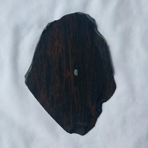 UTAH MAHOGANY OBSIDIAN SLAB ~3.3oz/94g / rough cab knapping black white - Bild 3 von 11