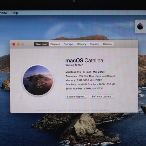 Apple MacBook Pro A1278 Mid 21012 13" Laptop Intel i5 3210M 8GB RAM 240GB SSD - Afbeelding 7 van 16