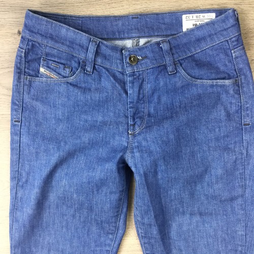 Pantalones de mezclilla para mujer Diesel Hi-Vy elásticos pierna recta nuevos con etiquetas talla 28 (BB9) - Imagen 3 de 12