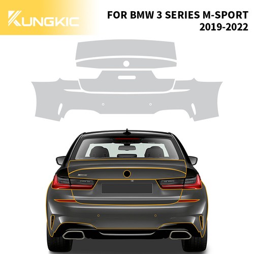 For BMW 3 Series M-Sport 2019-2022 Rear Bumper Precut Paint Protection Film PPF - Picture 1 of 11