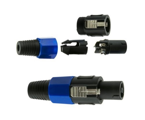 4 Pack SpeakOn Male Plug 4 Pole Conductor Pro Audio Speaker Cable Connector - Picture 2 of 3