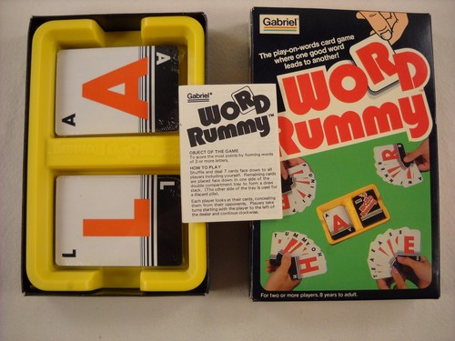 Vintage Word Rummy Play-on-words Card Game 1980 Gabriel Complete - Picture 1 of 3