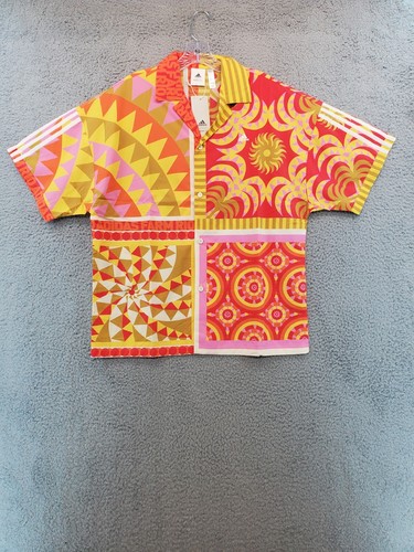 Adidas x Farm Rio Shirt Damen Gr. S/M Solar Kaleidoscope Button Down Neu mit Etikett - Bild 1 von 17