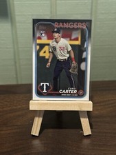 2024 Topps Update Evan Carter #US58 Companion Image Variation RC SP Rangers