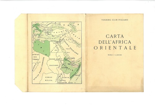CARTA DELL'AFRICA ORIENTALE TOURING CLUB ITALIANO 1935 SCALA 1:3 500 000 - Picture 1 of 2
