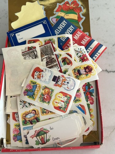 Lote de pegatinas navideñas vintage lamer palo de los ángeles de Santa Jesús LEER - Imagen 2 de 22