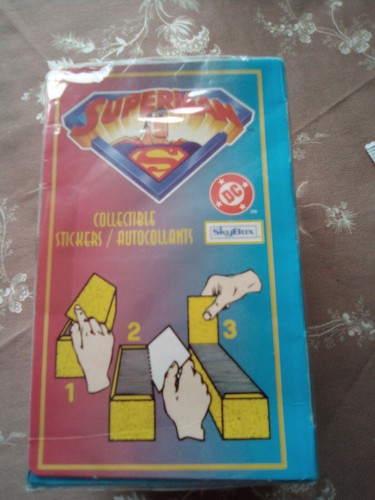 1996 Skybox Superman Animated 100 Sticker Pack Box - SEALED Bruce Timm