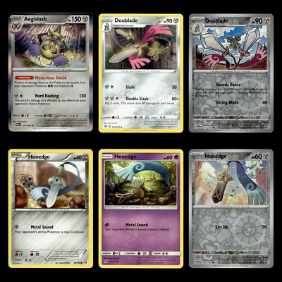 6x Aegislash Lot Doublade Honedge Pokemon Cards Collection Set
