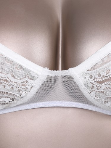 Womens Open Cup Bra Cupless Lingerie Lace Bustier Nipple Split Tops Clubwear UK - Picture 30 of 71