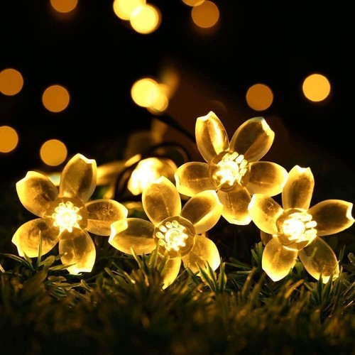Solar Flower String Lights Flower Shaped Solar Fairy Lights for Christmas Garden - Picture 39 of 55