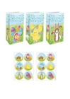 EASTER Paper Party Gift Bags With Stickers! Choose quantity.