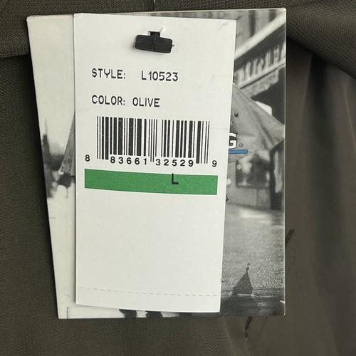NWT London Fog Mens Fully Lined Rain Trench Coat Size Large Olive Green 121545 - Picture 5 of 13