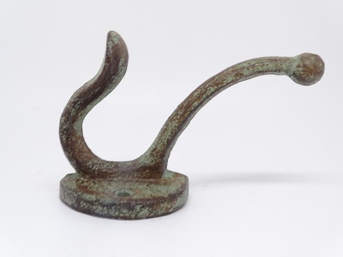 Wandhaken Antik Stil grün braun Gusseisen Kleiderhaken Metall Garderobenhaken - Picture 3 of 6