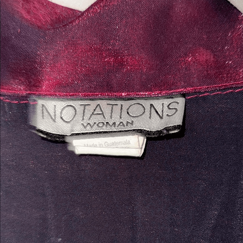 Burgundy Oversized Button Down Shirt with Notched Collar - 第 2/10 張圖片