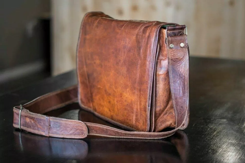 Handcrafted Genuine Leather Messenger Bag, Shoulder Bag, Men Bag