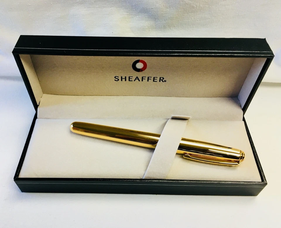 Pluma Estilográfica Sheaffer Prelude Placa Oro 22K “B” Plumín Foto 2 de 4