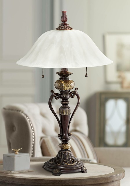 26 In French Bronze Dome Glass Shade Twin Pull Chain Table Lamp For - Twin Pull Chain Table Lamp 26 In French Bronze Dome Glass Shade Twin Pull Chain Table Lamp For - Twin Pull Chain Table Lamp