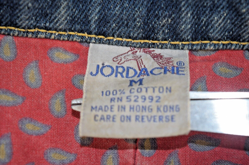 Vintage Jordache Jean Jacket Size M 80s Blue Lined Batwing Sleeve Made USA - Picture 6 of 14