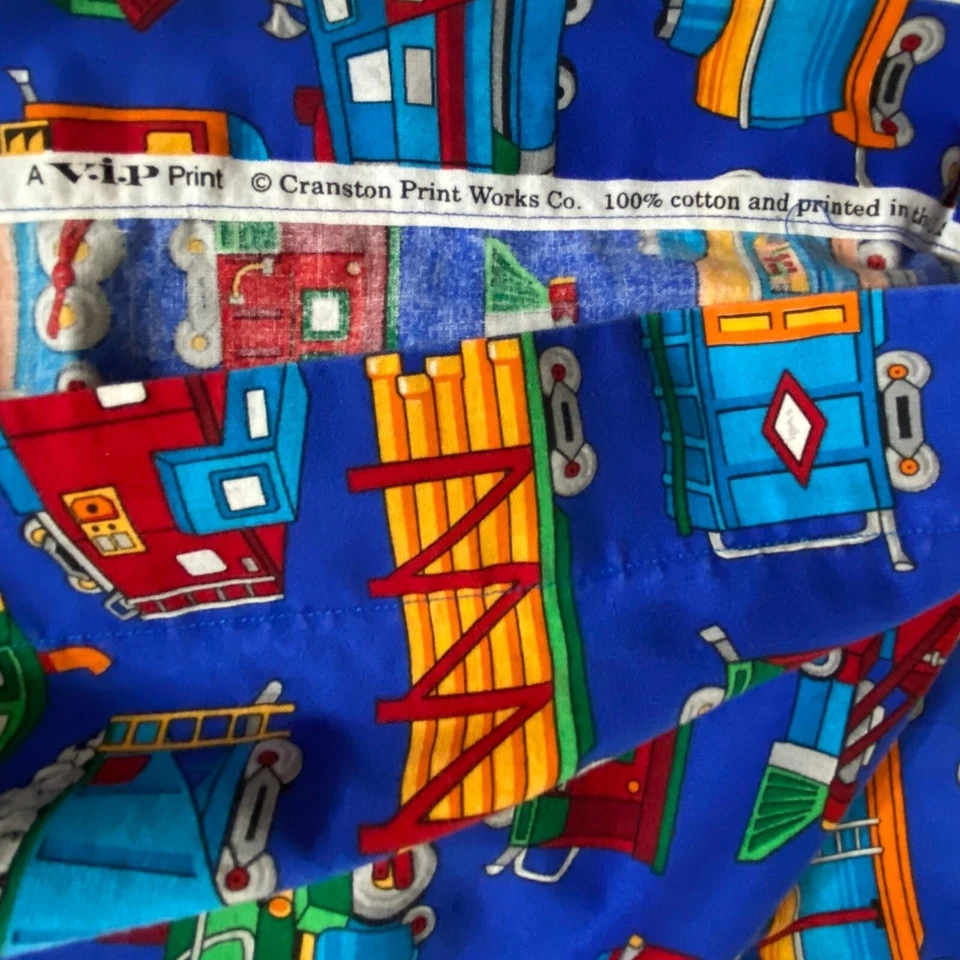 Lote de 2 fundas de almohada de novedad hechas a mano para niños trenes azules de béisbol no coincidentes Foto 4 de 4