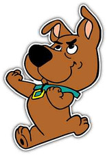 Scrappy-Doo Scooby-Doo Puppy Dog Cartoon Car Bumper Vinyl Sticker Decal 3.5"X5"