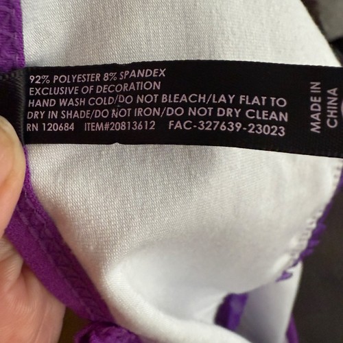 Kuromi Purple Crop Top Bralette With Spaghetti Straps & Lace Trim XL Polyester/S - Picture 5 of 5