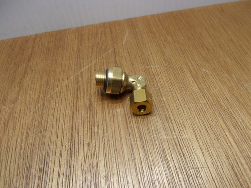 (Qty.2) Parker Brass 90 Deg Elbow Seal Adapter 1/4" BSPP Pipe X 6 MM Tube OD 6MM - Picture 4 of 8