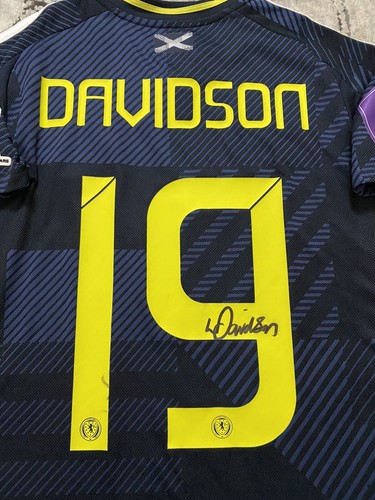 Scotland Women Match Worn Signed Lauren Davidson #19 Home Football Shirt COA - Picture 16 of 20