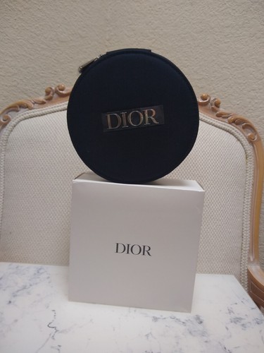 Christian Dior Round Vanity Pouch Makeup Case With Mirror New In Box - Picture 8 of 11