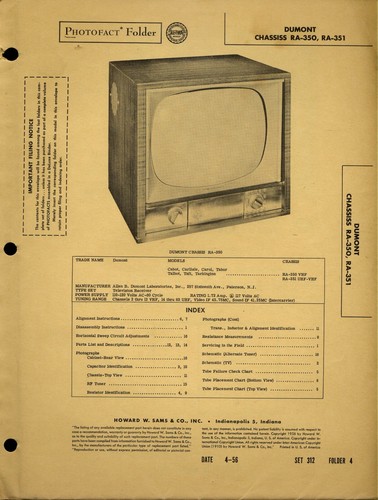 Sam's Photofact Ordner (5) für Fernseher siehe Beschreibung für detaillierte Liste PFAX15 - Bild 3 von 6