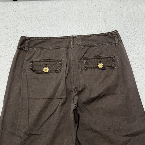 Michael Michael Kors Donna 4 Capri Pantaloni Anteriore Piatti Marroni Gamba Destra - Foto 7 di 12
