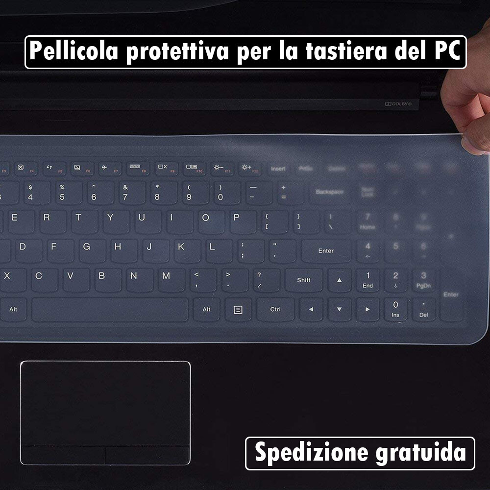 Copritastiera Universale Trasparente In Silicone Per Tastiera a 105 Tasti