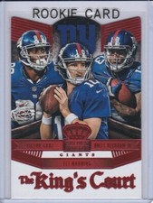 ODELL BECKHAM JR, ELI MANNING & CRUZ 2014 ROOKIE CARD Crown Royale RARE RED RC!