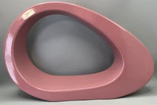 80s Mod Pink Mauve Glazed Abstract Pottery Sculpture Jaru Pottery of California