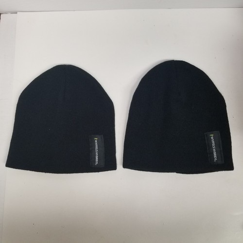 Wyffels Hybrids Seed Black Beanie Style Winter Stocking Hat Lot of 2, New - Picture 1 of 4