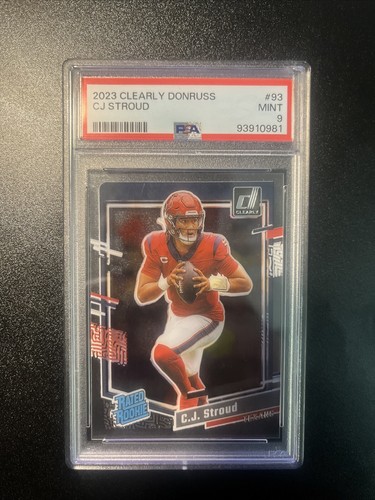 2023 PANINI CLEARLY DONRUSS #93 CJ STROUD ROOKIE RC PSA 9