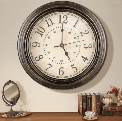 Wanduhr 30 cm Retro Landhausstil Vintage nicht tickend (CK79)