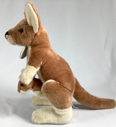 Yomiko Classics Russ Kangaroo Plush Stuffed Animal W/ Joey Realistic 14” EUC - Picture 3 of 10