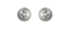 C10 1973-87 5 Lug Front Disc Brake Drilled & Slotted Rotors 12" x 1 1/4" Wide  