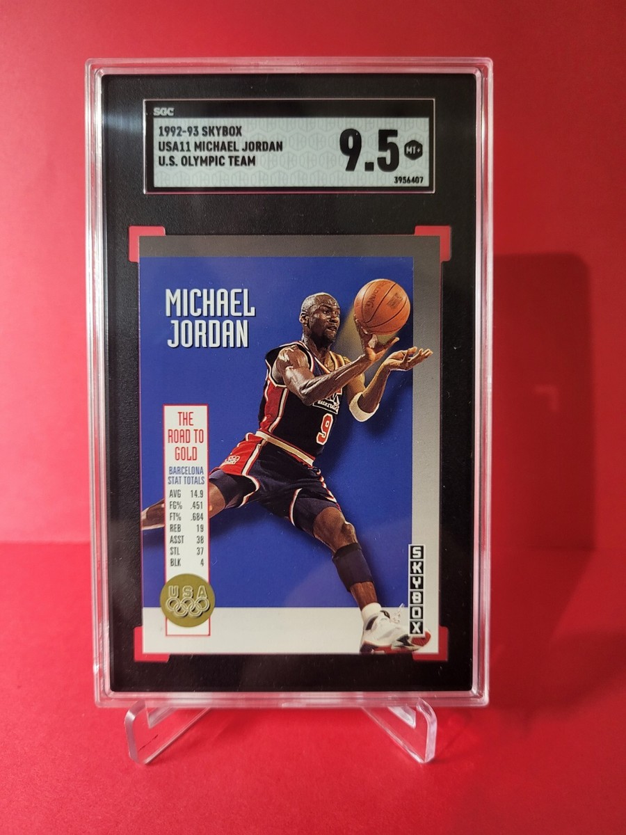 Michel Jordan 1992 バルセロナオリンピック　skybox 1992-93 Skybox #USA11 Michael Jordan US Olympic Team SGC 9.5