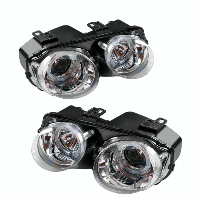 1998-2001 for Acura Integra Halo Projector Headlights Headlamps 98-01 Chrome