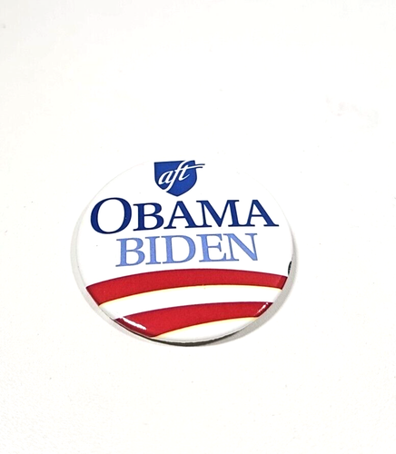 American Federation Of Teachers Obama Biden Pin 2008 Wahl Pin Back Button - Bild 1 von 2