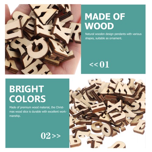100 Pcs Log Letter Buckle Alphabet Craft Letters Wooden Small Dad - Picture 4 of 11