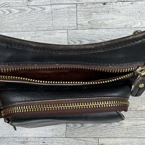 Bandolera de cuero para hombre Bolso Mensajero Cartera Bolso de hombro o cintura 2 cremalleras - Imagen 6 de 16